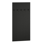 Porte - manteau mural 5 patères stratifiés noir Porte - manteau mural 5 patères stratifiés noir
