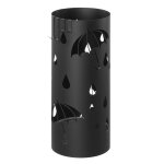 Porte - parapluie design rond en mtal avec 4 crochets noir