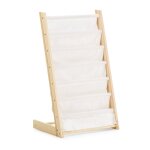 Porte - revues en tissu et bois  6 sections