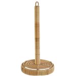 Porte rouleau essuie - tout rotin et mtal 15x15x32cm