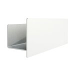 Porte savon en mtal blanc, 30x11 cm