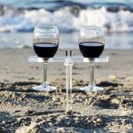 Porte - verre transparent pour deux 2 verres