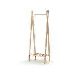 Porte v�tement enfant en bois h�tre brut 50 x 30 x 130 cm