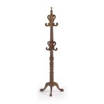 Portemanteau en bois d'acajou marron h 190 cm