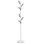 Portemanteau en forme d'arbre 6 crochets en métal, blanc / noir Portemanteau en forme d'arbre 6 crochets en métal, blanc / noir