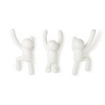Portemanteau mural bonhomme, lot de 3, blancs Portemanteau mural bonhomme, lot de 3, blancs