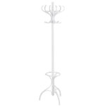 Portemanteau perroquet en bois de peuplier blanc 48x48x182cm