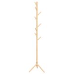 Portemanteau sur pied 8 patres en bois naturel