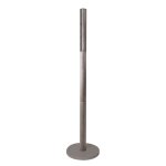 Portemanteau sur pied en bois 9 crochets, gris 165cm