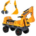 Porteur enfant tractopelle pelleteuse articule avec pince jaune