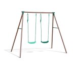 Portique en mtal 2 agrs vert menthe