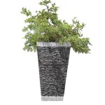 Pot bac jardinire carr ardoise 80cm jardin terrasse pierre naturelle