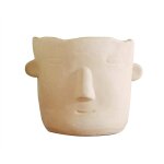 Pot, cache - pot en c�ramique beige