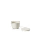 Pot avec couvercle en grs blanc cass