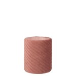 Pot  crayons effet velours rose surpiqu