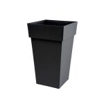 Pot de fleur carré 39x39x65 cm en polypropylène anthracite Pot de fleur carré 39x39x65 cm en polypropylène anthracite
