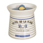 Pot à gros sel en faïence avec cuillère Pot à gros sel en faïence avec cuillère