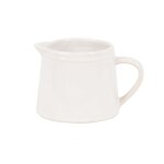 Pot à lait en grès blanc cassé bord liseré en relief Pot à lait en grès blanc cassé bord liseré en relief