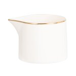 Pot  lait en porcelaine blanche et dore