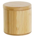 Pot à sel rond bambou 8, 5x8, 5x8, 5cm Pot à sel rond bambou 8, 5x8, 5x8, 5cm