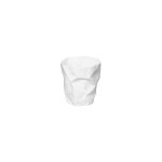 Poubelle de bureau effet froissé blanche Poubelle de bureau effet froissé blanche
