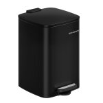 Poubelle de cuisine 20 l en acier avec seau intérieur noir d'encre Poubelle de cuisine 20 l en acier avec seau intérieur noir d'encre