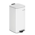 Poubelle de cuisine 30 l en acier avec seau intrieur blanc nuage