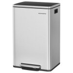 Poubelle de cuisine de 50 l avec 15 sacs poubelle argent