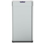 Poubelle de cuisine automatique acier inoxydable argent 90l