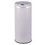 Poubelle de cuisine automatique acier inoxydable blanc 42l