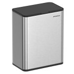 Poubelle de cuisine murale avec crochets 8l argent mtallique
