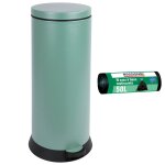 Poubelle cuisine  pdale 30l et 10 sacs poubelle 50l