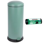 Poubelle cuisine  pdale 30l et 10 sacs poubelle 50l