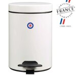 Poubelle de salle de bains � p�dale 3l fabriqu� en france