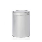 Poubelle de salle de bain ronde inox brillant