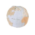Pouf carte du monde bleu et gris Pouf carte du monde bleu et gris