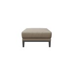 Pouf en cuir naturel gris fossile Pouf en cuir naturel gris fossile
