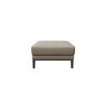 Pouf en cuir naturel gris fossile Pouf en cuir naturel gris fossile