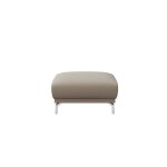 Pouf en cuir naturel gris fossile Pouf en cuir naturel gris fossile