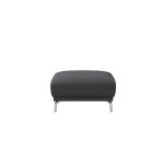 Pouf en cuir naturel gris ombré Pouf en cuir naturel gris ombré