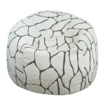Pouf dhoussable en laine boucle design