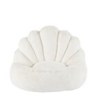 Pouf enfant coquille imitation fourrure crue