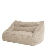 Pouf gant canap en tissu chenille textur beige
