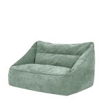 Pouf gant canap en tissu chenille textur vert sauge
