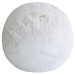 Pouf gant dhoussable fausse fourrure blanc 160 cm