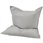Pouf géant d'éxterieur déhoussable gris perle 130x165cm Pouf géant d'éxterieur déhoussable gris perle 130x165cm