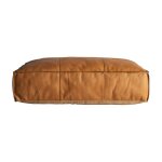Pouf en peau marron, 90x60x27 cm