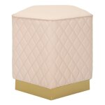 Pouf pentagonal en simili cuir 35x35x38 cm