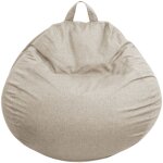 Pouf poire dhoussable beige 105 x 85 cm
