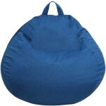 Pouf poire dhoussable bleu 80 x 70 cm
